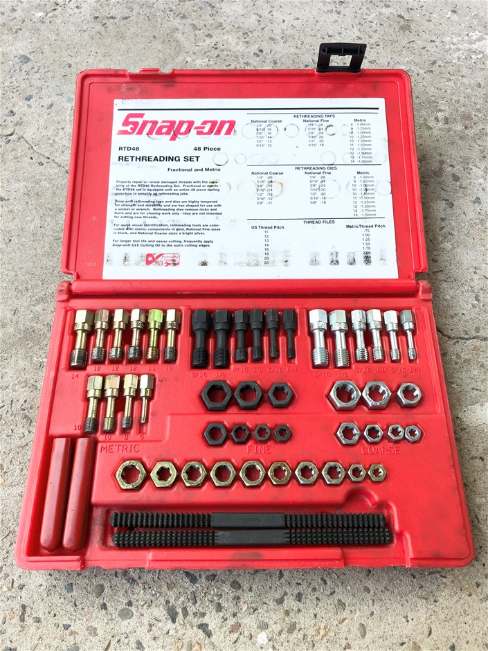 48 Piece Thread Restoring Set (SnapOn, RTD48) Auction (02625040117