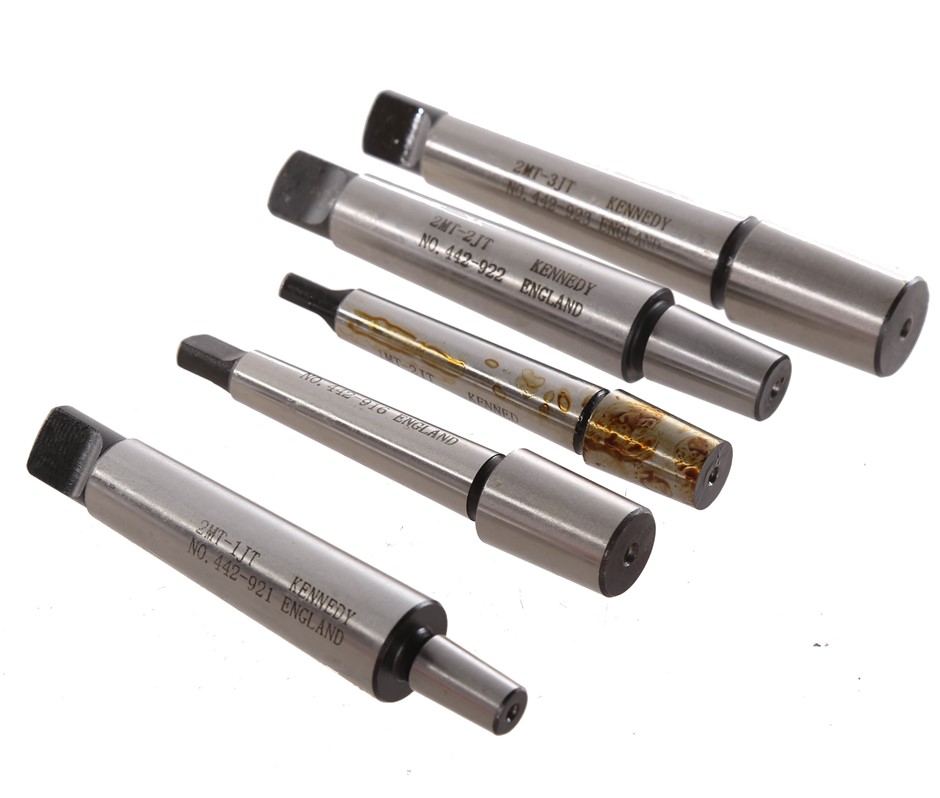 5 x KENNEDY Drill Chuck Arbors, Sizes 2MT x 2JT, 1MT x 6JT, 2MT x 3JT, 2MT Auction
