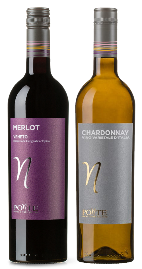 Ponte Chardonnay and Ponte Merlot mixed 