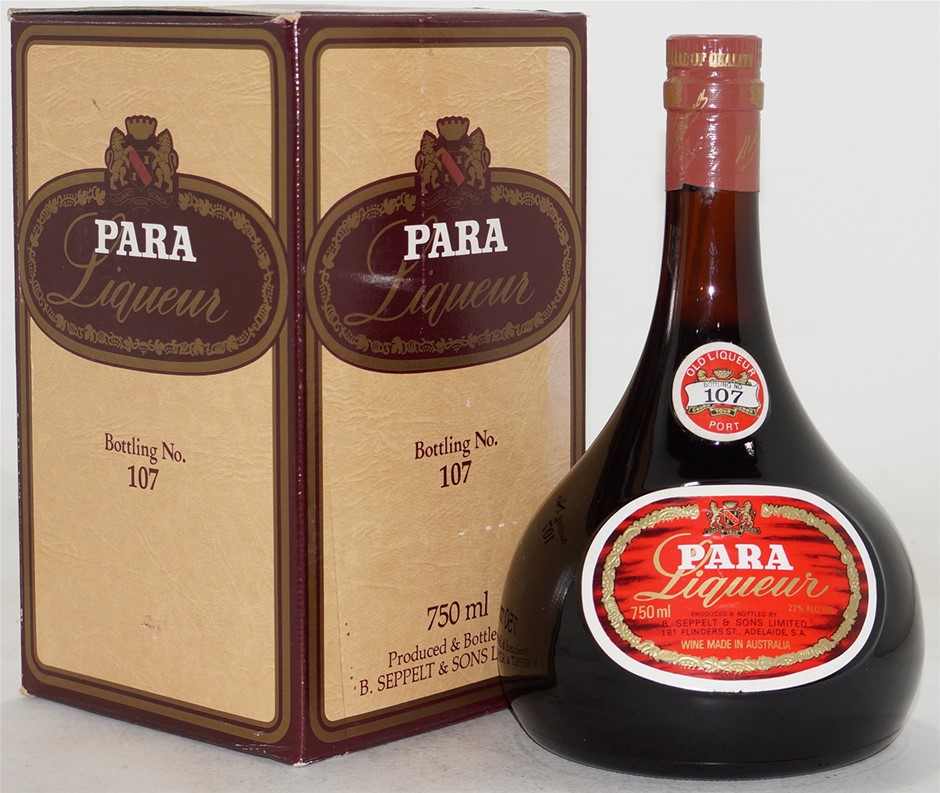 Seppelts `Para` Liqueur Port 107 NV (1 x 750mL), Aus. Auction ...