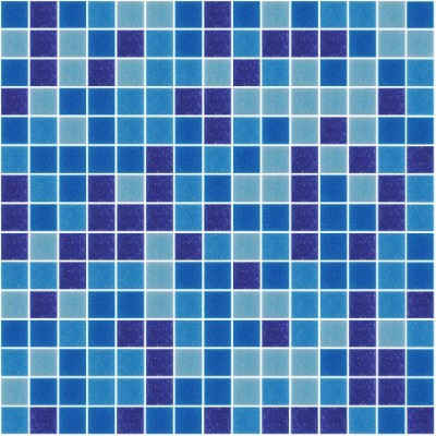 Mystique Tiffany Blue Blend 20x20mm Glass Pool Tiles, 10 Boxes, 20.4m² 