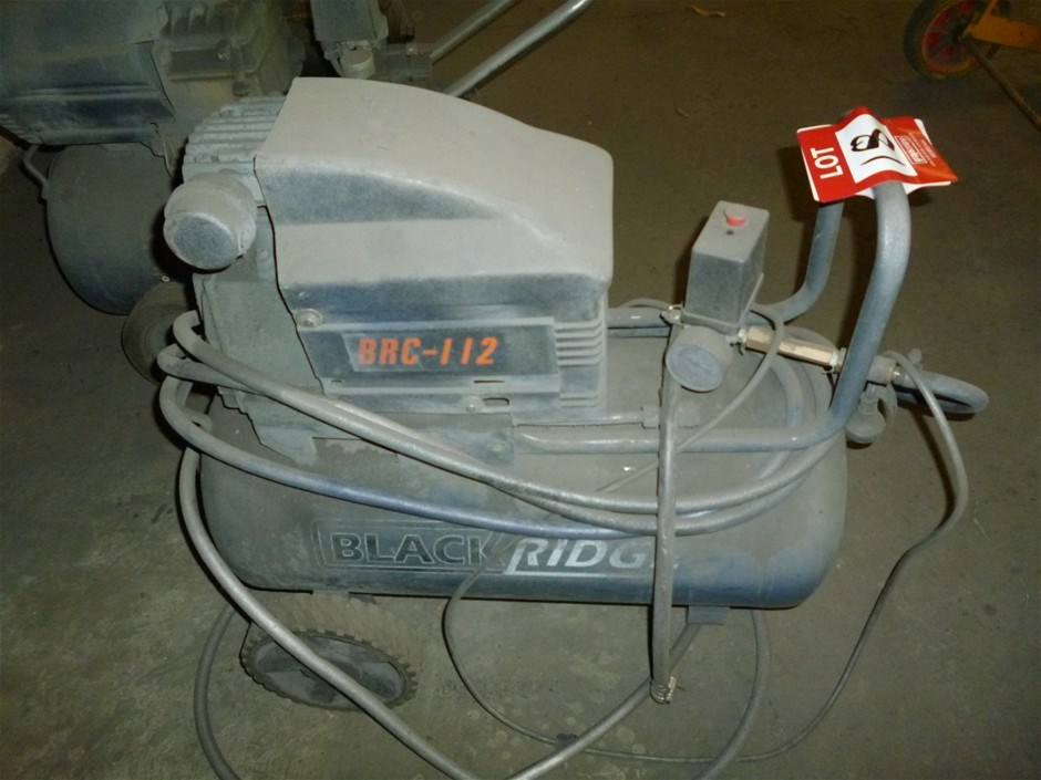 Black ridge portable air compressor, Model BRC112, 240 volt Auction (00183002727) Grays