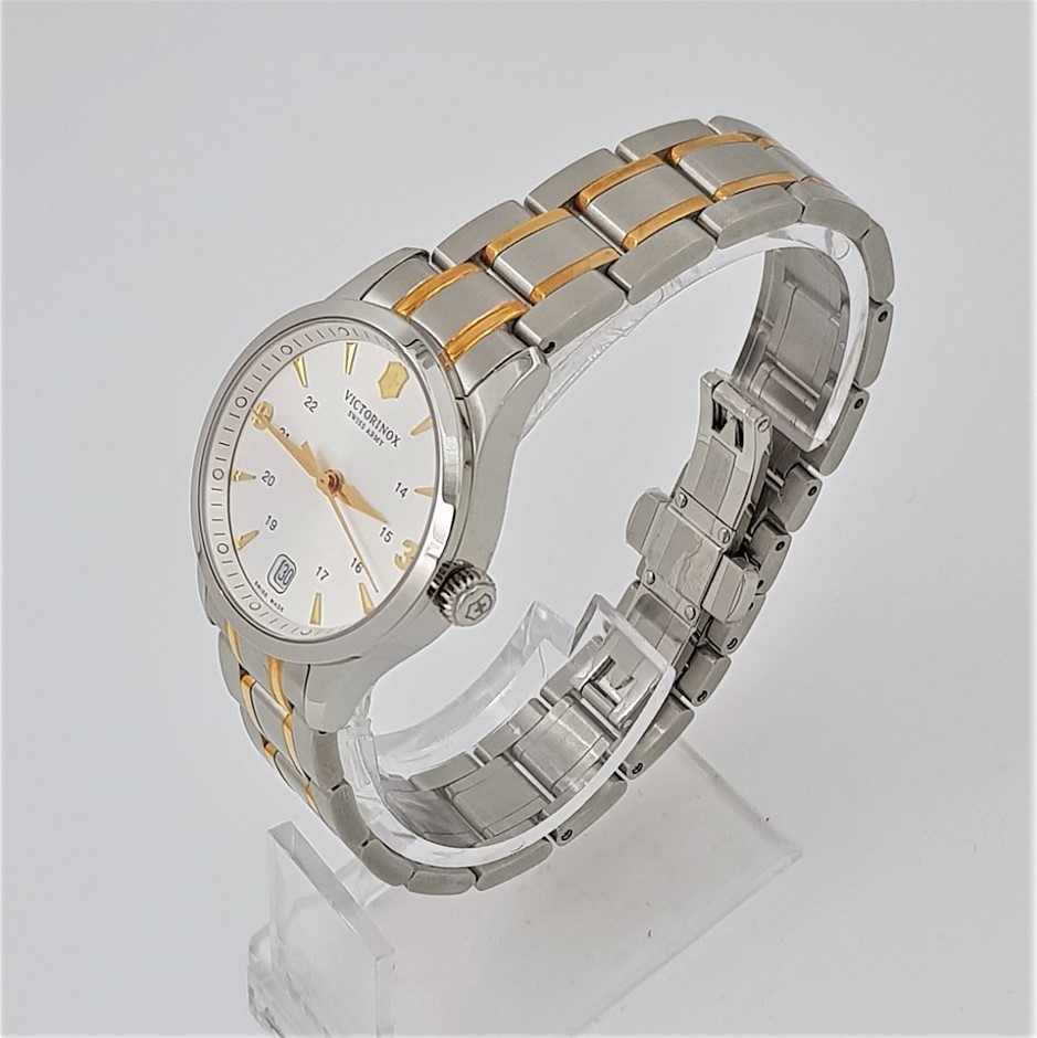 Victorinox Swiss Army Alliance Silver Dial Steel Two Tone Ladies Watch Auction 0002 2526282 5550