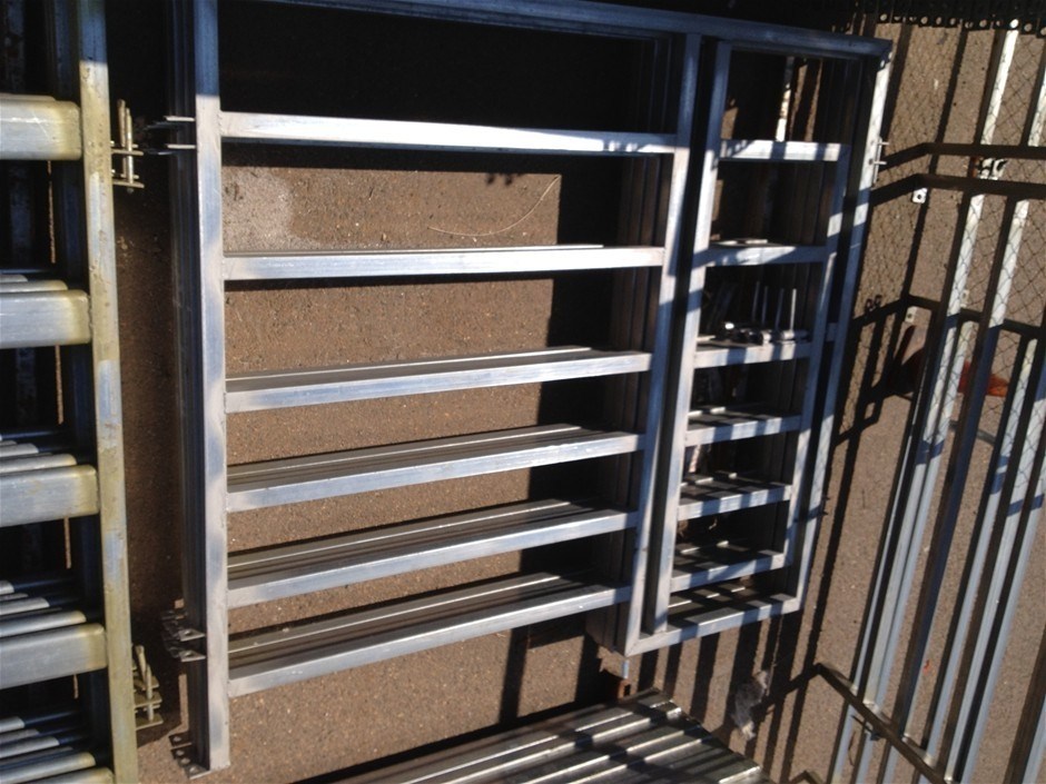 Buy Galvanised Man Gate Panel, 2.2m(L) x 1.9m(H), 50x50 | Grays Australia