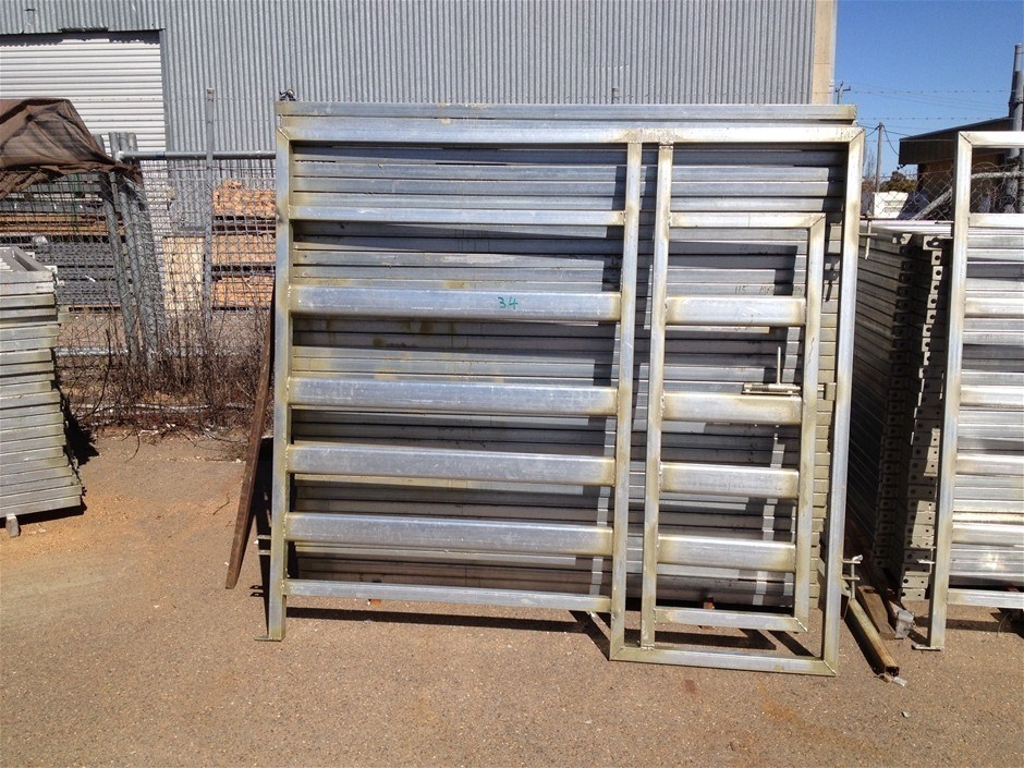 Buy Galvanised Man Gate Panel, 2.2m(L) x 1.9m(H), 50x50 | Grays Australia