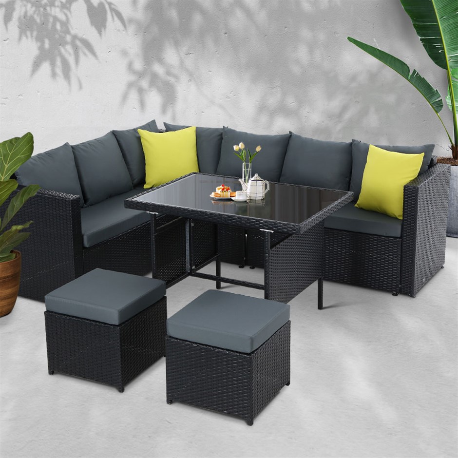 Gardeon Outdoor Furniture Patio Set Dining Wicker Garden