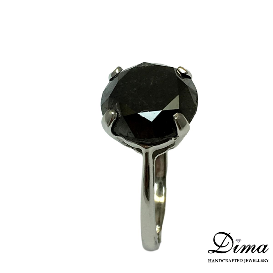 18K White Gold-Filled Cuban Iced Out Ring with Simulated Diamonds - Size 7