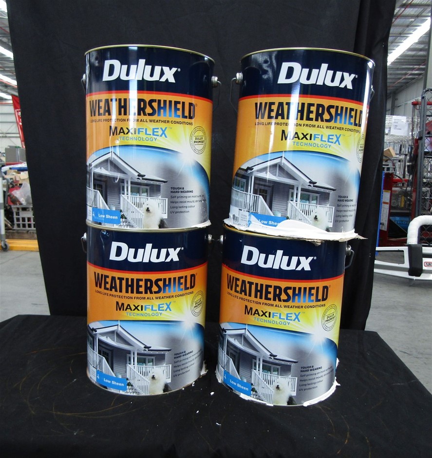 Qty 4 x Dulux 10 Litres Paint Auction (00653017089) Grays Australia