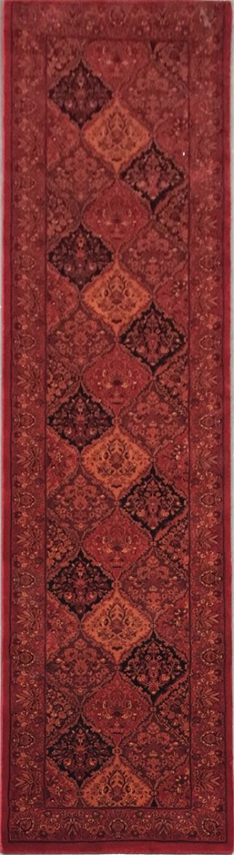 9K Yellow Gold GARNET &amp; PNK TOUR MARQ HRT RING