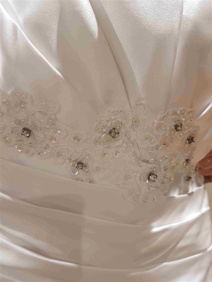 ADIDAS Adilette Aqua Slides, Size US6/UK6, Dark Blue/White/Dark Blue, F3554