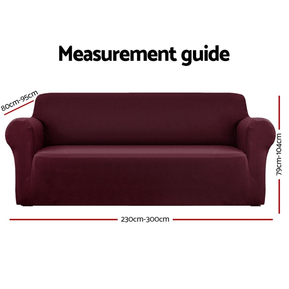 Buy Artiss Sofa Cover Elastic Stretchable Couch Covers Burgundy 4