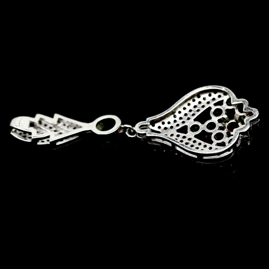 Gemstone & Swarovski® Austrian Crystal Platinum Plated Pendant Necklaces -