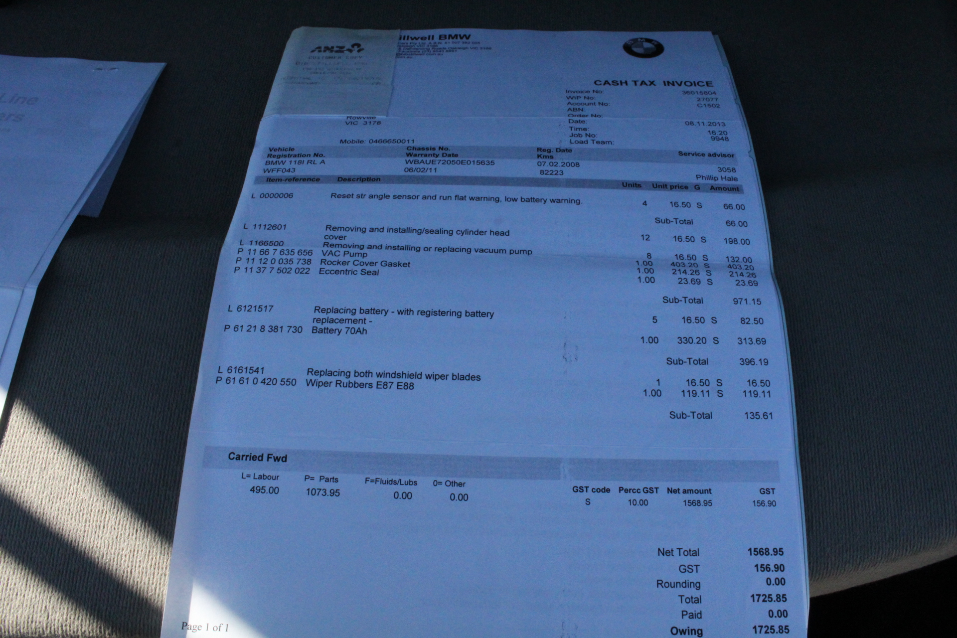 De Bortoli Blu Gris Pinot Gris (6 x750mL), VIC.