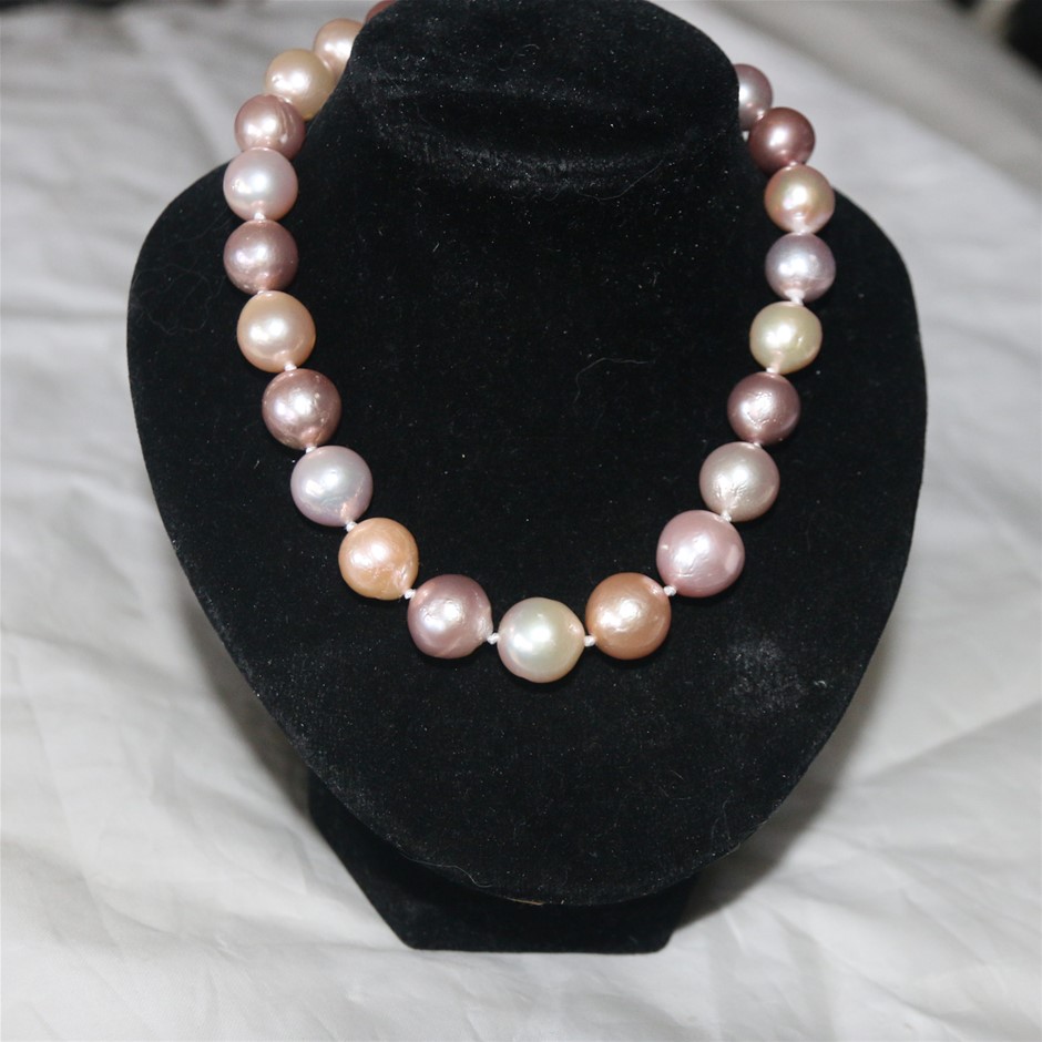 9K YELLOW GOLD 0.01ct HI SI DIAMOND IOLITE NECKLACE 40-45cm