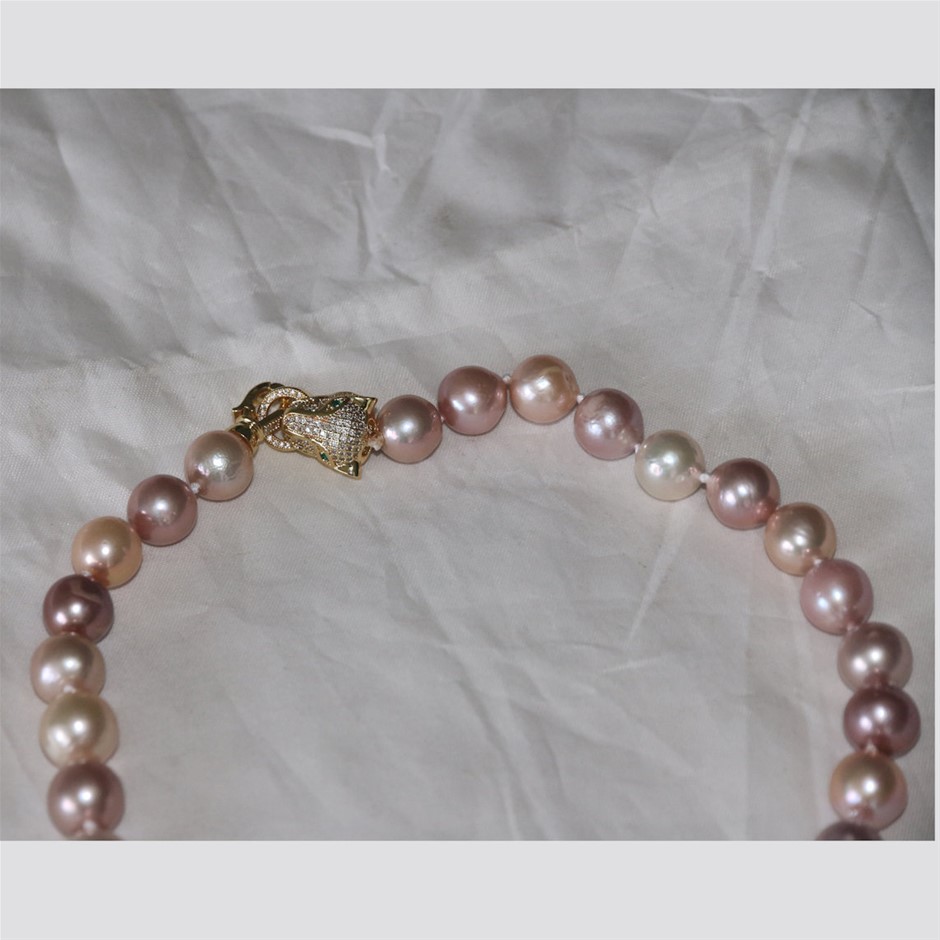 9K YELLOW GOLD 0.10ct HI I1 DIAMOND NECKLACE 40+5cm