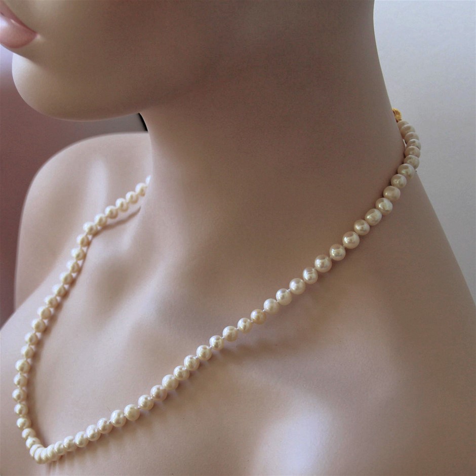 9K WHITE GOLD 'J' 0.06 HI I1 DIAMOND NECKLACE 40+5cm