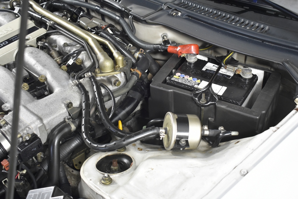 Designer Green & Simulated Diamond Square Stud Earrings in Silver