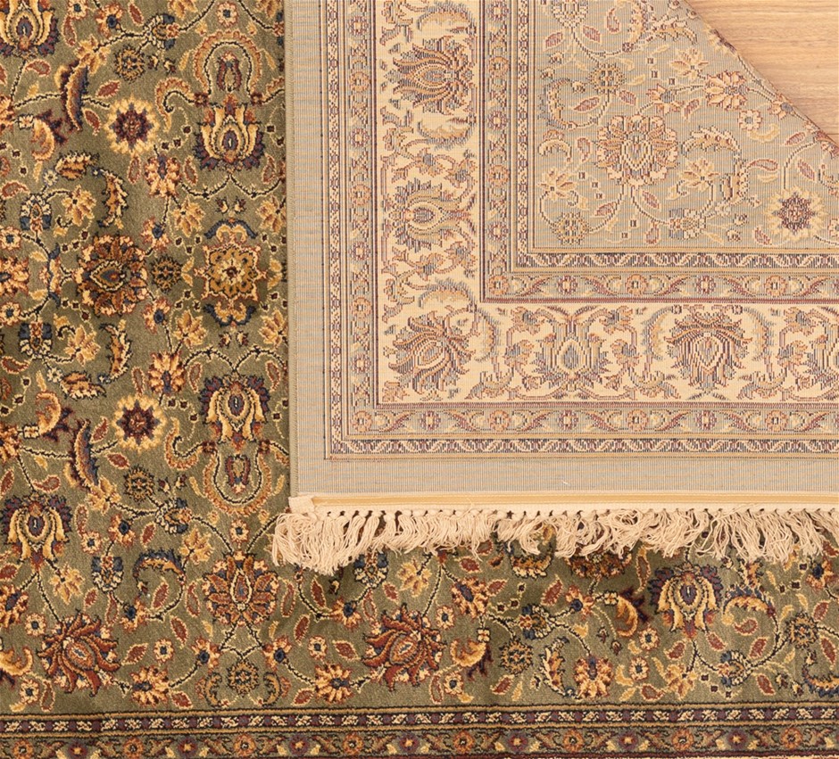 18K Gold-Filled Cuban Style Link Ring with Simulated Diamonds - Size 8