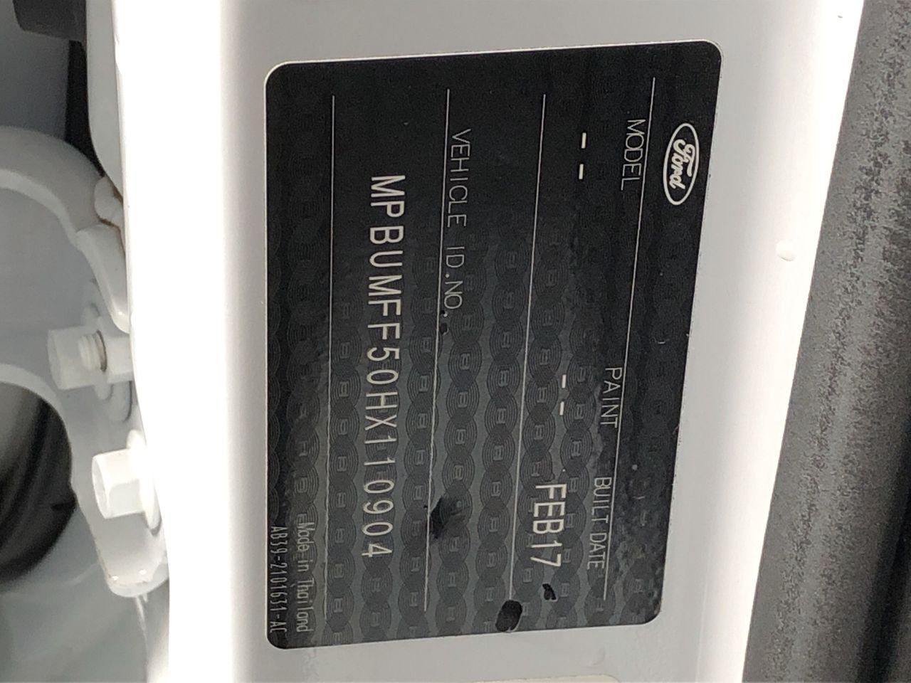 Ford Ranger XL 4X2 Hi-Rider PX II Turbo Diesel AT Cab Chassis (EX-GOV)