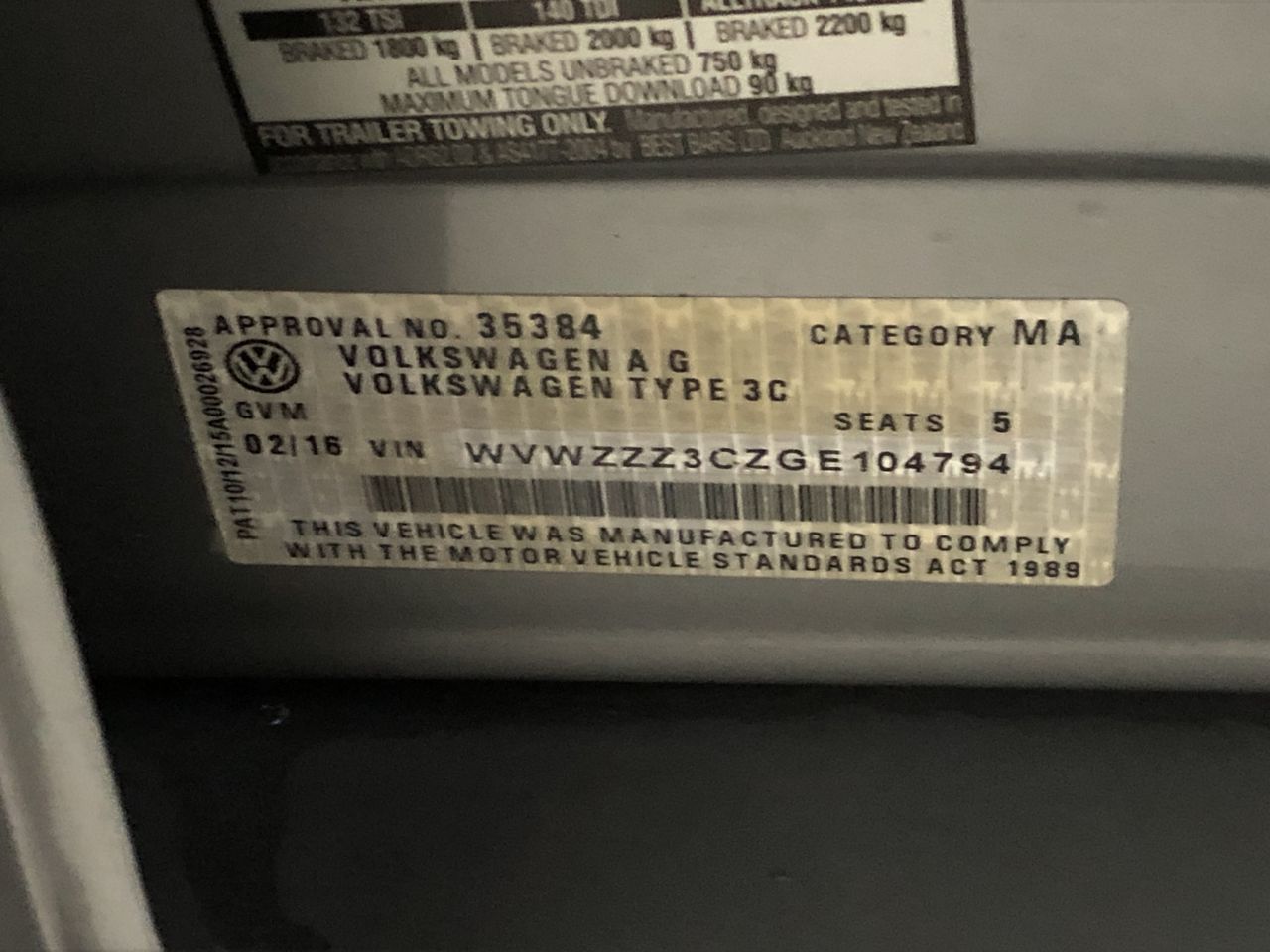 2015 Ford TRANSIT CUSTOM 330L LWB VN Turbo Diesel Manual Van