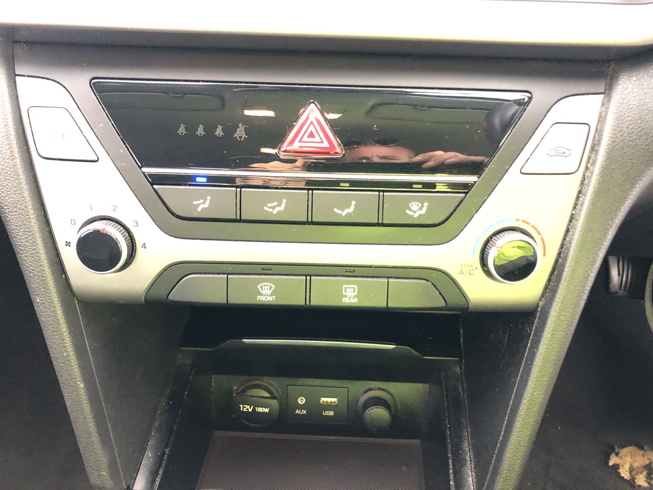 Rhodium Plated 7 Ring Lucky Charm Necklace