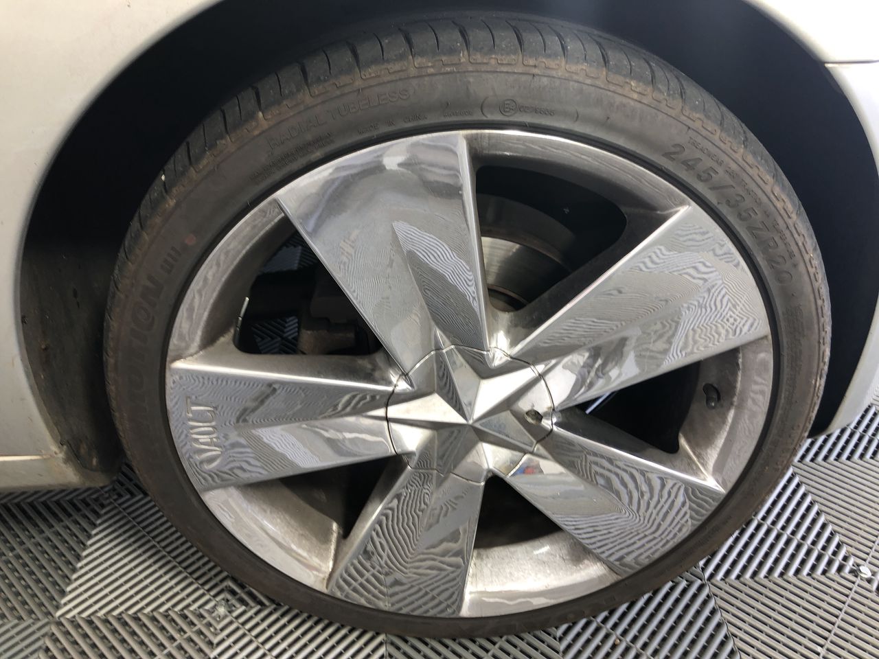 Rhodium Plated Men's Band Ring (5mm) - US Size 10