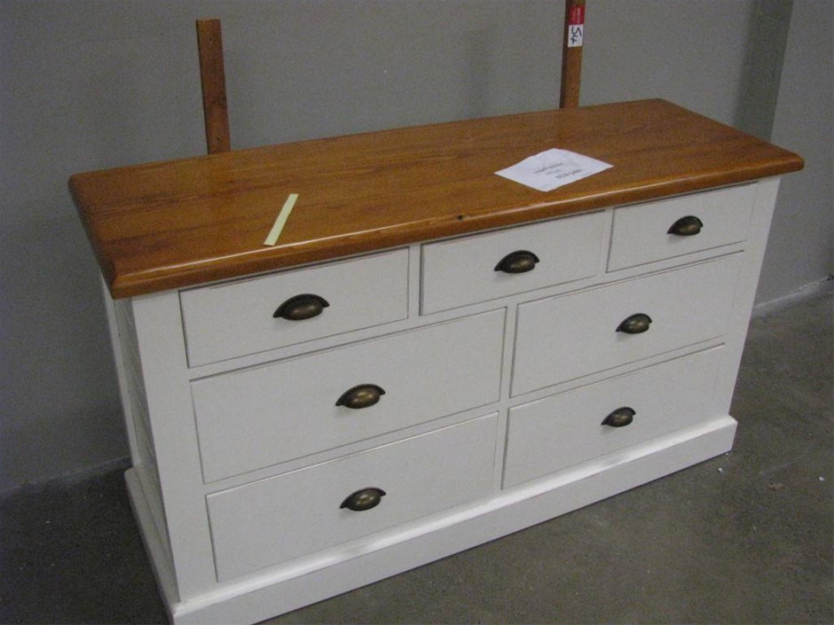 We researched the best dressers for your needs. dresser no mirror white poly finish with pine timber laminate top 7 dr