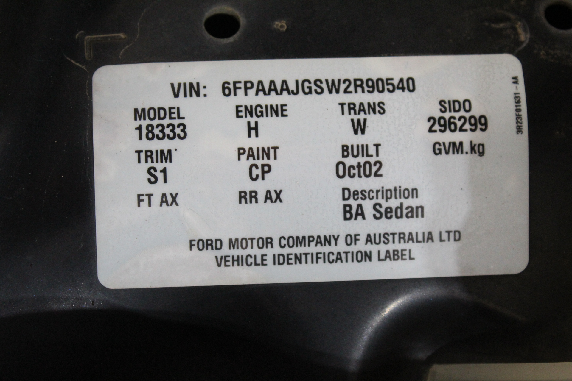 FORD FALCON GT 351 Certified 1/10th Oz (Approx) 999 Pure Silver Bullion Coi
