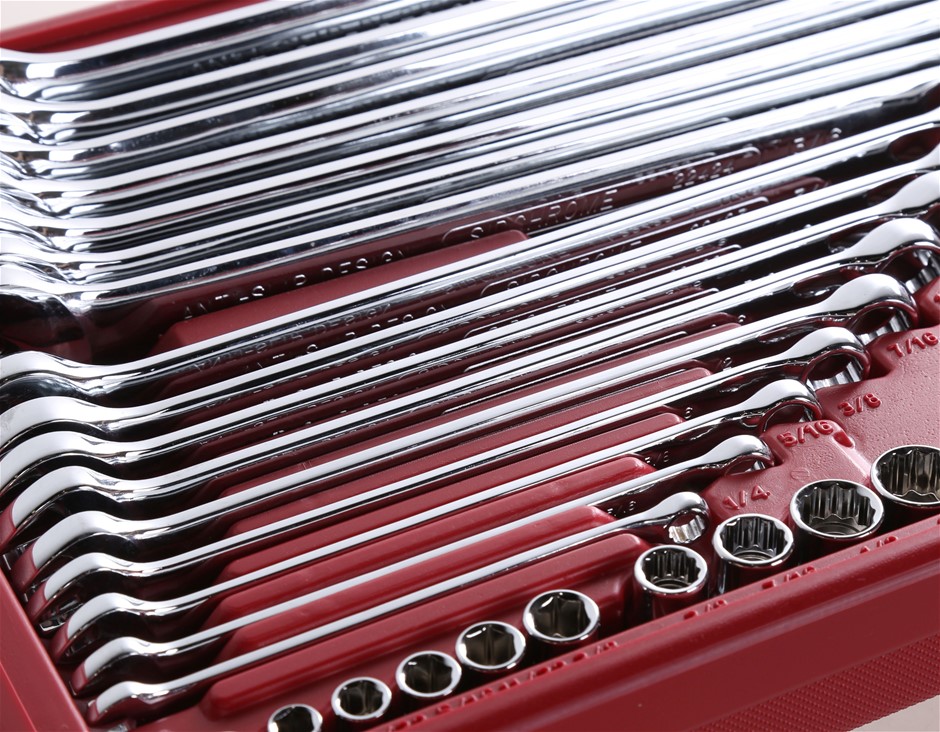 SIDCHROME 58pc Imperial Socket and Spanner Set, Contents 29 x Sockets