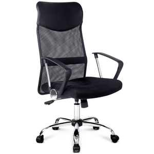 PU Leather Mesh High Back Office Chair -