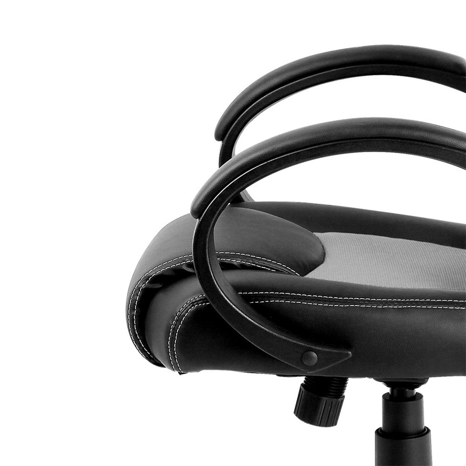 Buy Racing Style PU Leather Office Desk Chair Grey Grays Australia