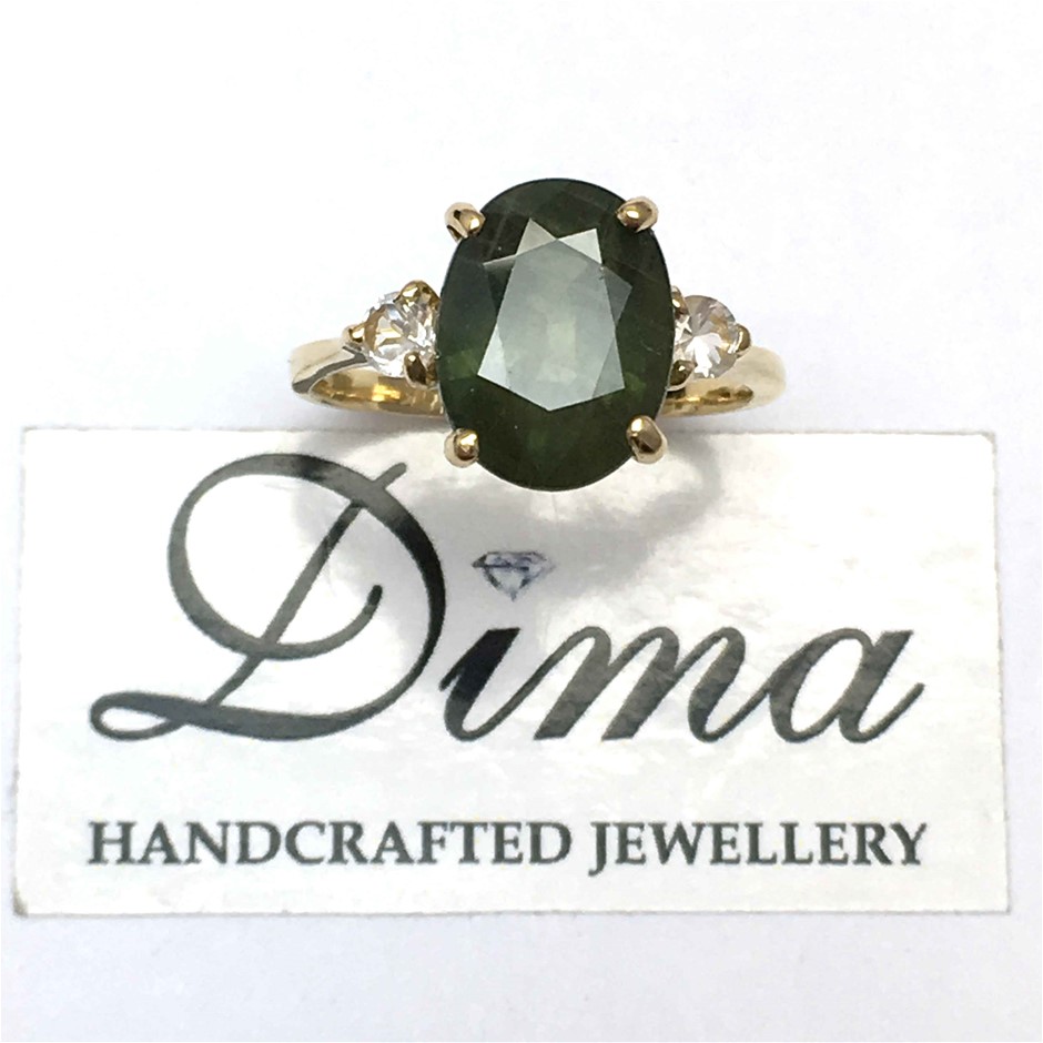 1.19 carat round deep blackish brown dimaond S12