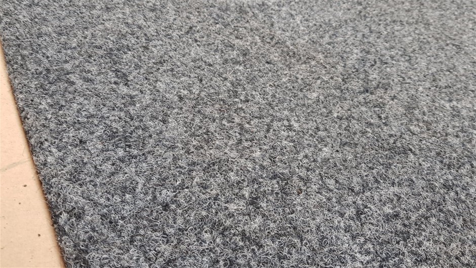 10x GREY CARPET TILES 1M X 1M commercial quality rubber backed (27205715 Auction (0015