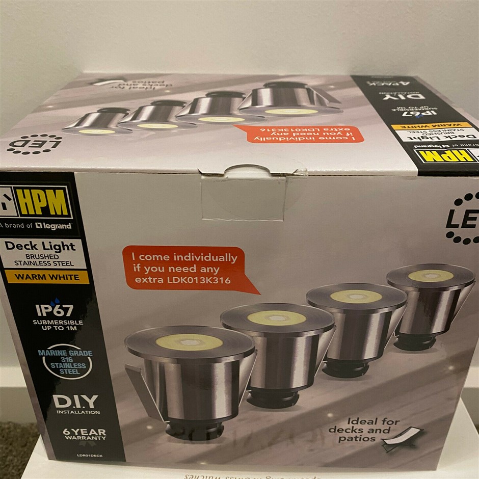 HPM DEKIA Step Deck Decklight LED Light Marine Grade Kit (4 Pack