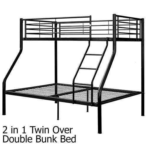 Black double bunk deals bed