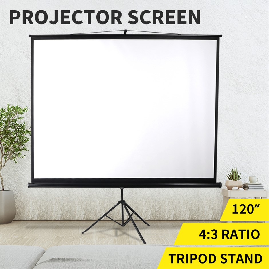 120 " Projector Screen Tripod Stand Outdoor Screens Cinema Portable HD3D