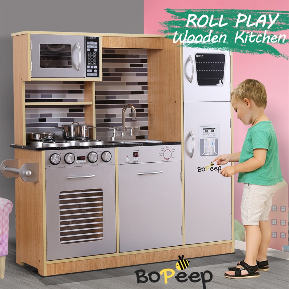 Bo Peep Kids Wooden Kitchen Pretend Play