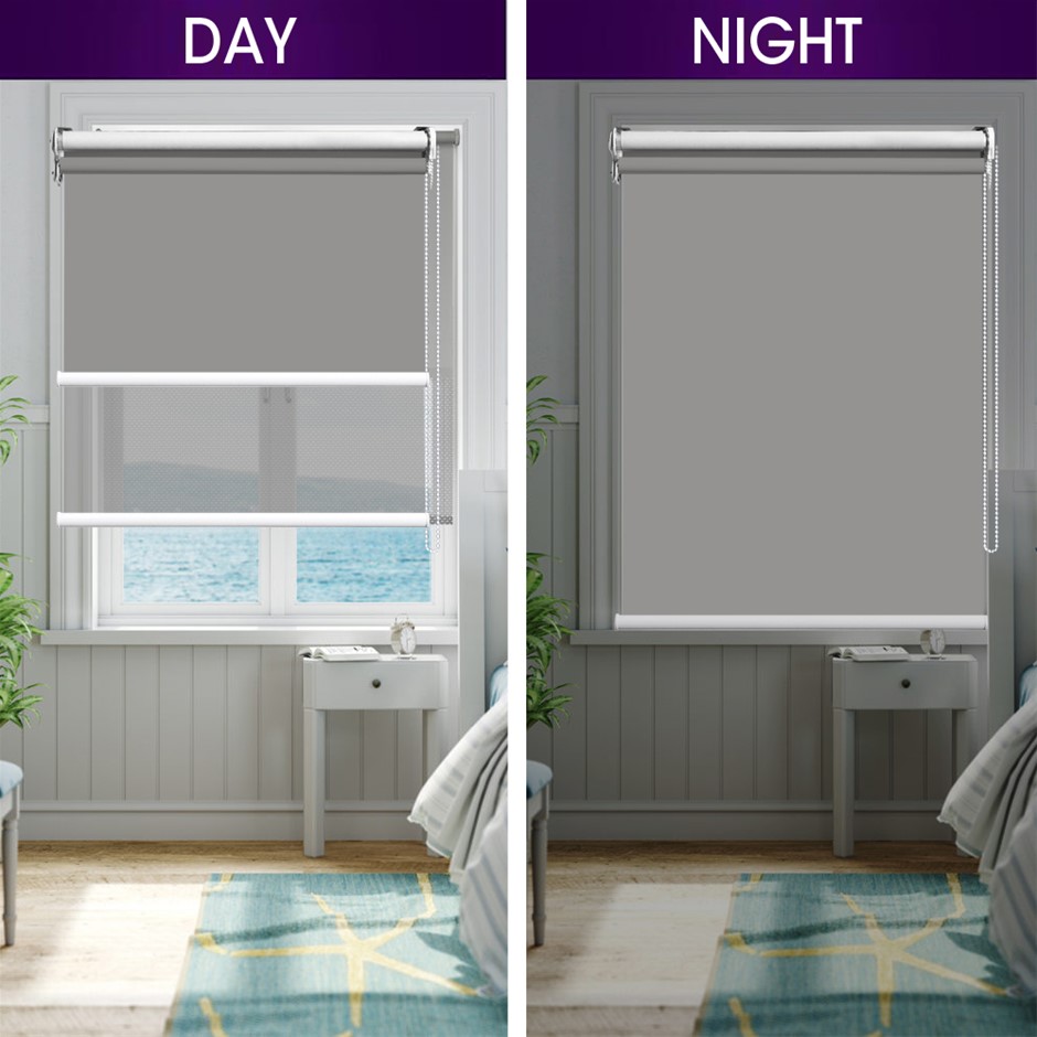 Buy Modern Day/Night Double Roller Blinds Commercial Quality 180x210cm