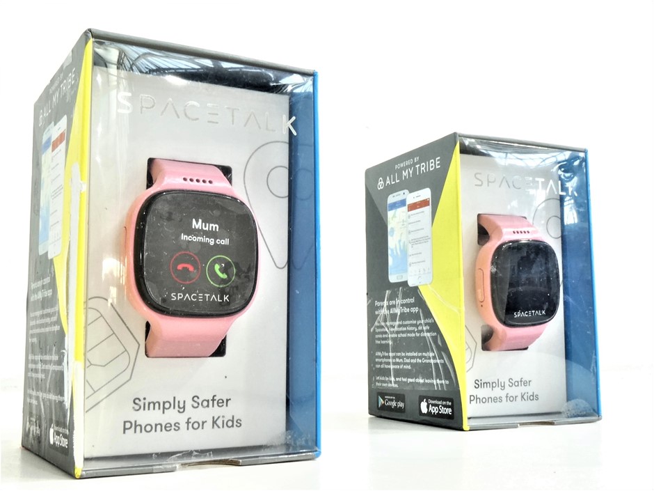 2x SPACETALK Kids Smartwatch with Phone and GPS (Pink) Auction (0009 ...