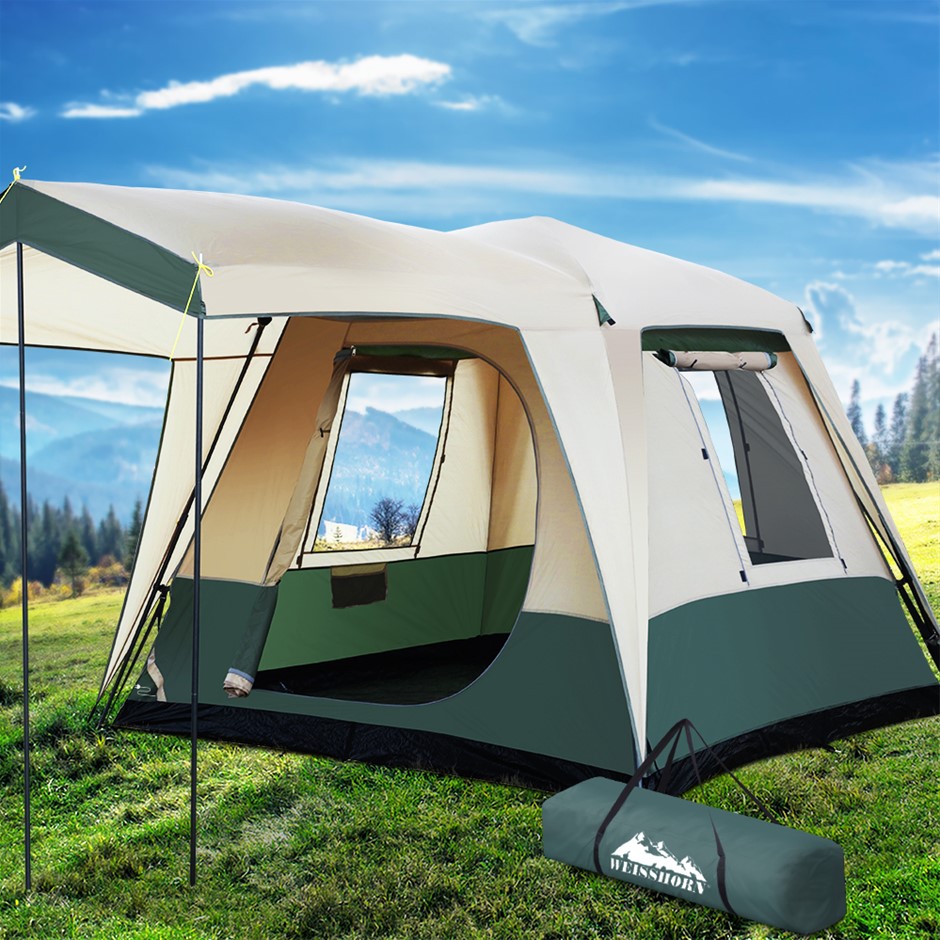 Buy Weisshorn Instant Up Camping Tent 4 Person Pop Up Tents Family Hiking Grays Australia