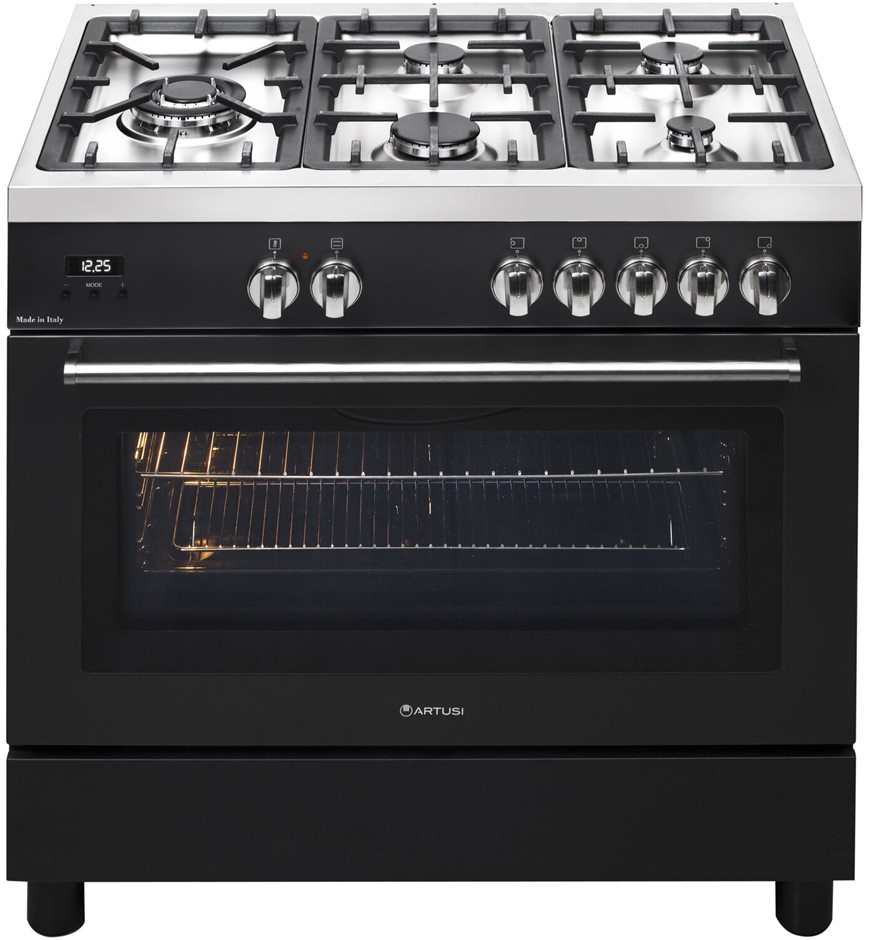 Artusi 90cm Dual Fuel Oven/Stove Freestanding Cooker (AFG915B) Auction