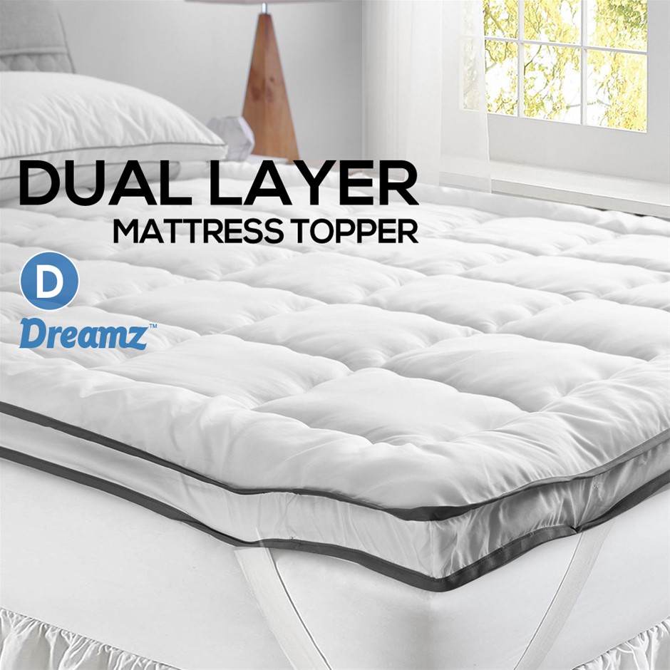 Pillow Top Mattress Topper Grays