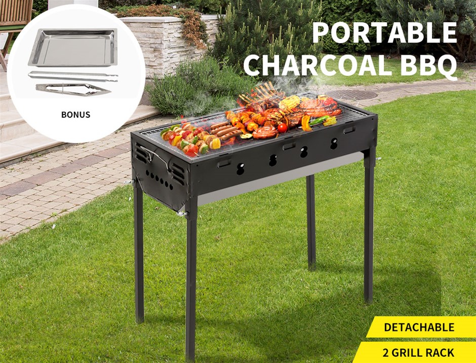 Buy Charcoal BBQ Grill Protable Hibachi Barbecue Set Camping Picnic