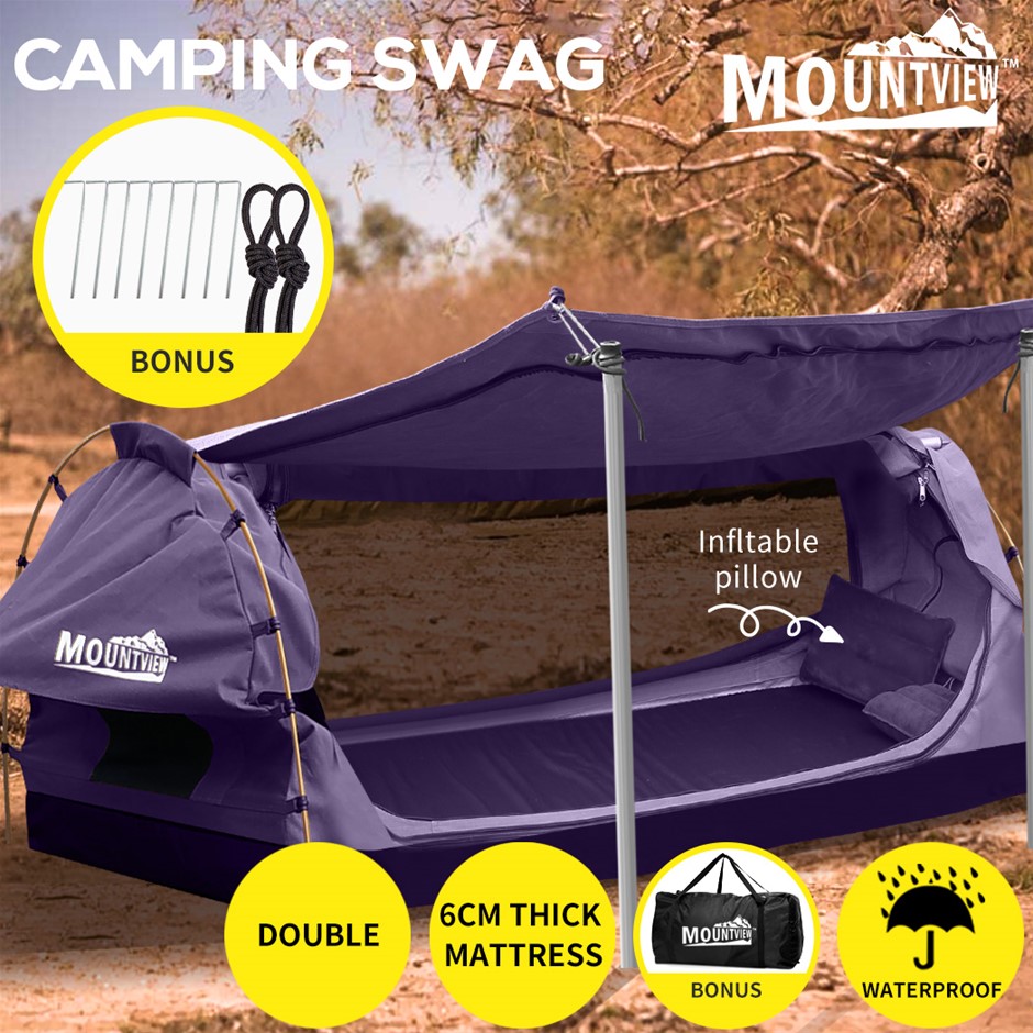 Mountview Double Swag Camping Swags Canv