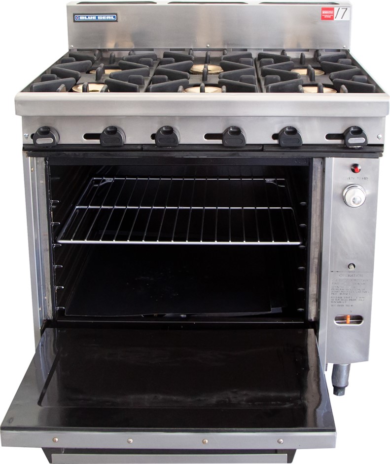 BLUE SEAL GAS 6 BURNER STOVE WITH OVEN Auction (00175042568) Grays