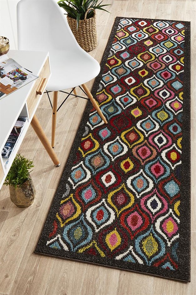 Medium Multi Mid Century Runner Rug - 30