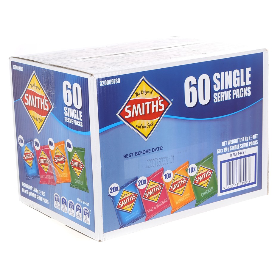 60 Packets x SMITHS Mixed Chips 19g. (SNCC4268) (275870202) Auction