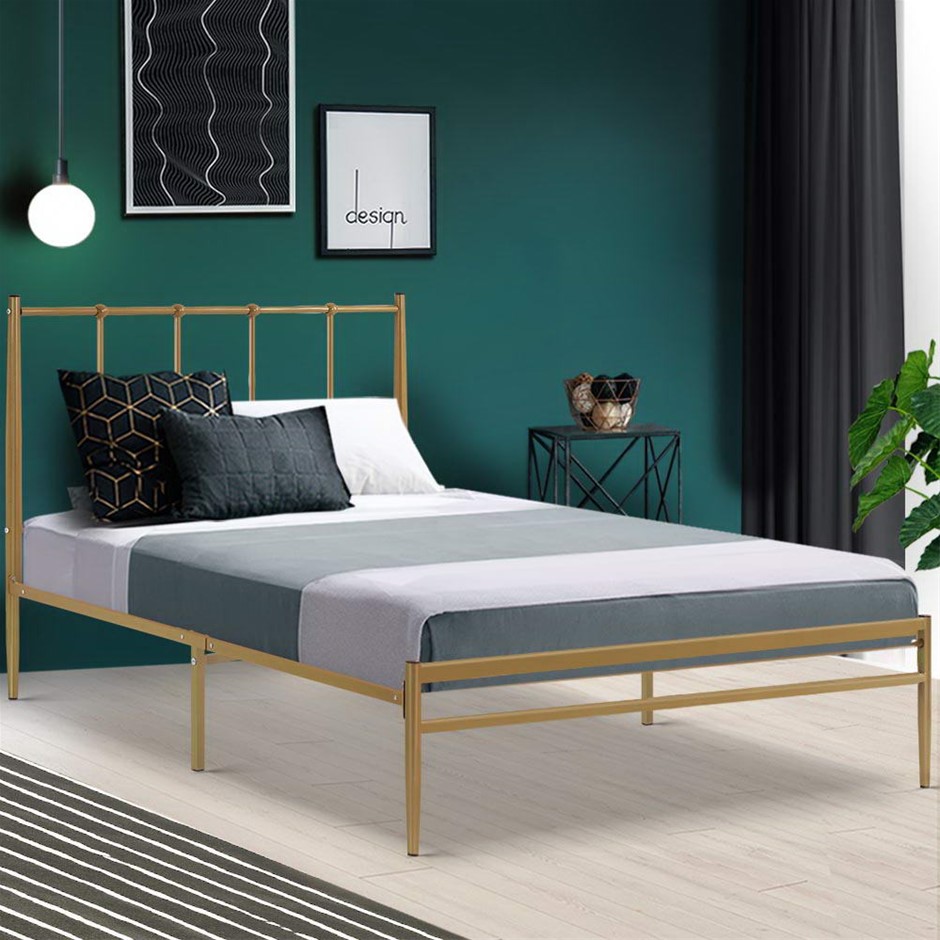 Metal Bed Frame Single Mattress Base Pla