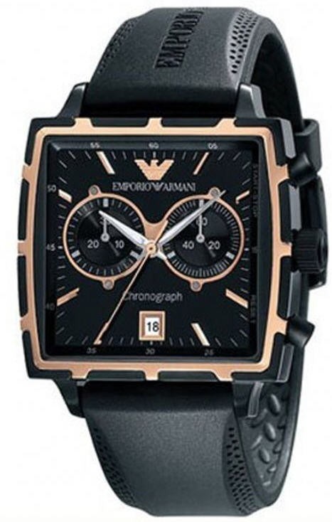 Men's Black Emporio Armani Chronograph W