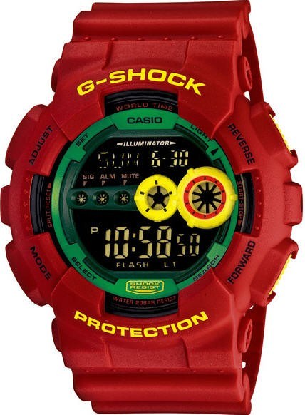 Red Casio G-Shock Reggae Style Watch GD1